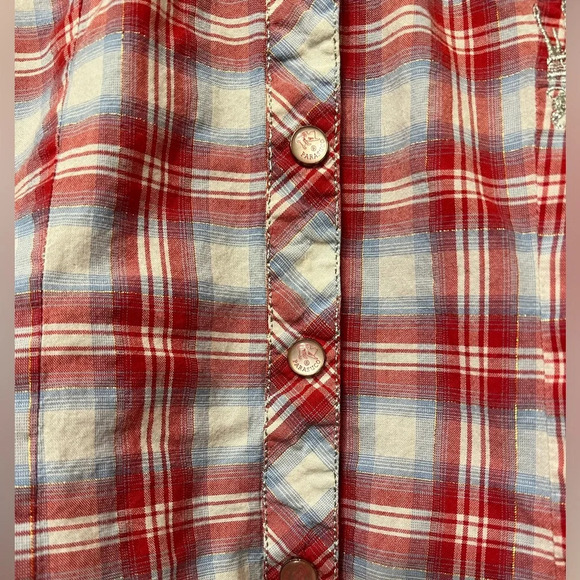 Parasuco snap up western style long sleeve top. - Picture 5 of 9